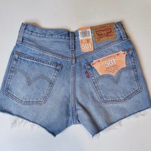 Levi's 501 High Waisted Shorts (Size: 25)